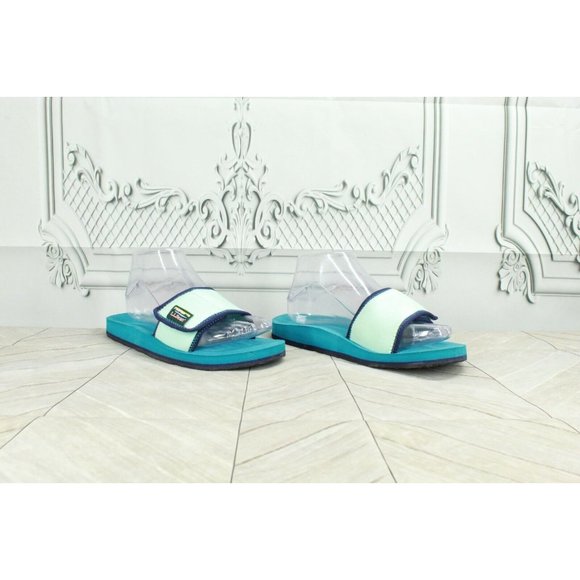 LL Bean Teal Canvas Adjustable Strap Slide Sandal Size 5 - Picture 3 of 8